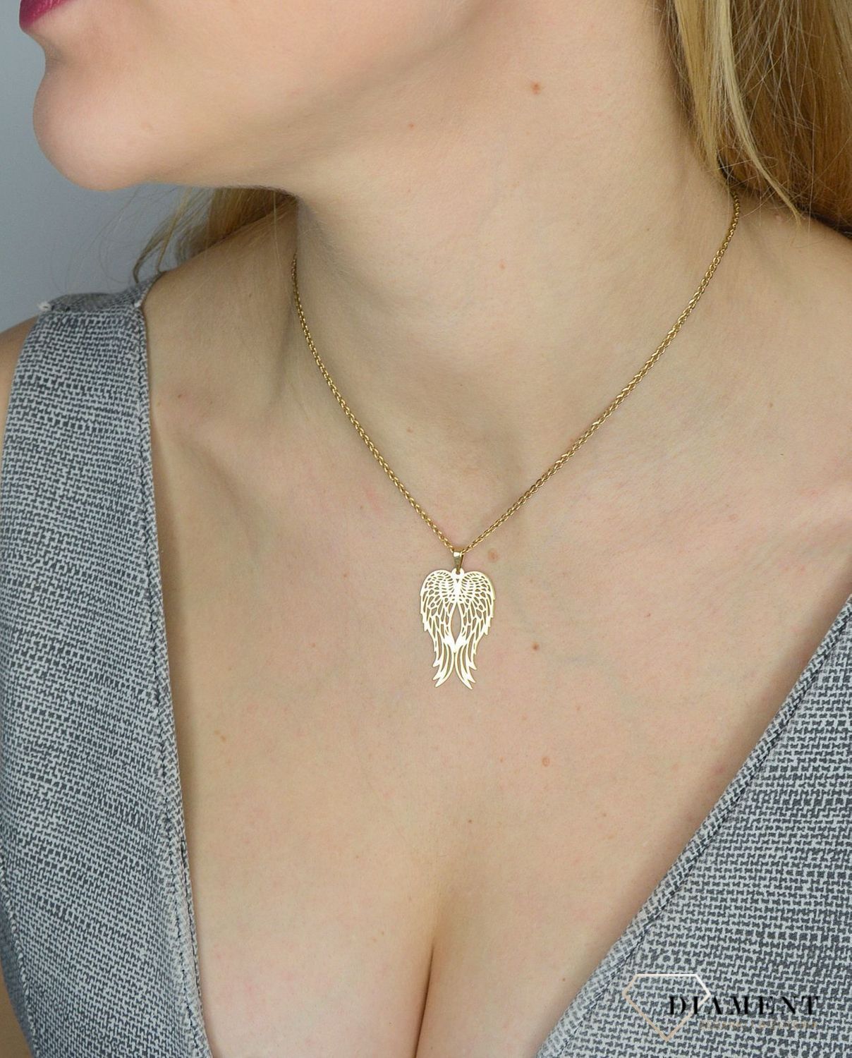 Złota zawieszka 585 skrzydła ZA 4629A.jpg